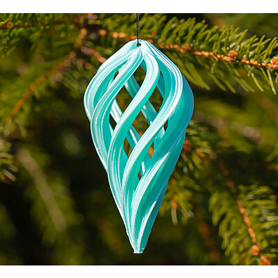 Spiral Teardrop Christmas Ornament