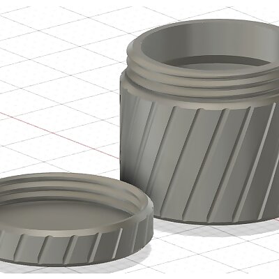 Striped pot with screwable lid