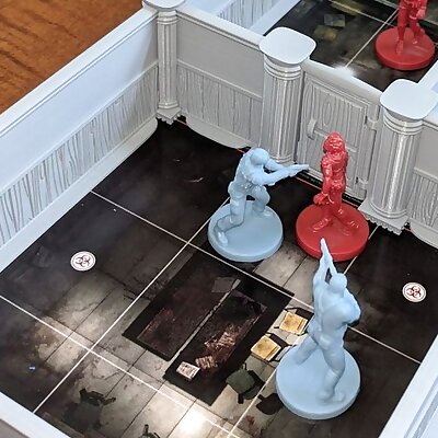 TIL Wood Panel Walls and Opening Door for Resident Evil 2 Boardgame