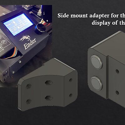 Adapter plate for side mounting the display of the creality Ender 5