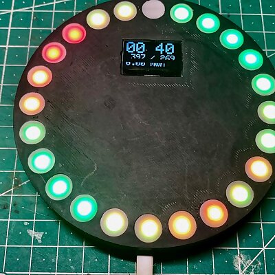 24h clock for ws2812b leds