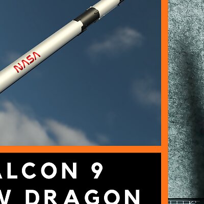 FALCON 9 CREW DRAGON Multi Parts 1200