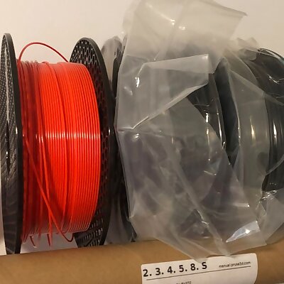 Filament rack made with Prusa I3 MK3s Kit packaging