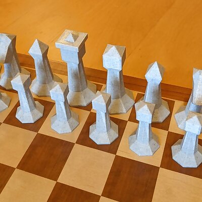 Lowpoly chess set
