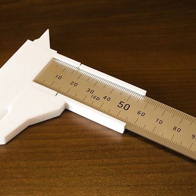 Calipers attachment for a ruler Snap fit remix
