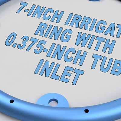 7Inch Irrigation Ring With 0375Inch Tube Inlet