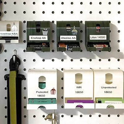 Battery trays for pegboard