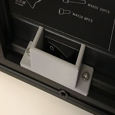 Simplified Ender5 Power Switch Cover Frame Mounted