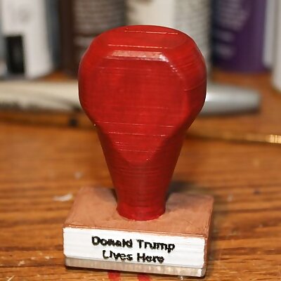 Improved Handle for JayOmegas Trump Lives Here Rubber Stamp