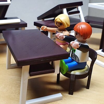 Playmobil compatible school desk