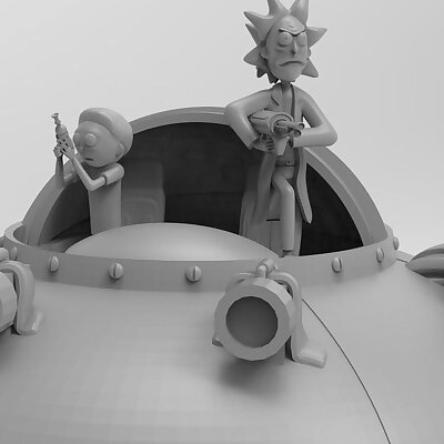 Rick and Morty on spaceship