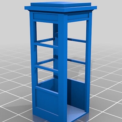 SScale 164 telephone booth for model railroads