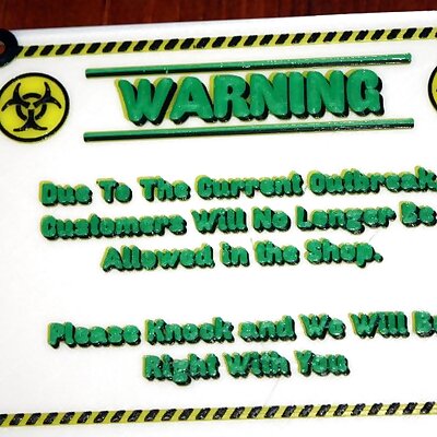 Plague Plaque  a COVID19 Quarantine Sign