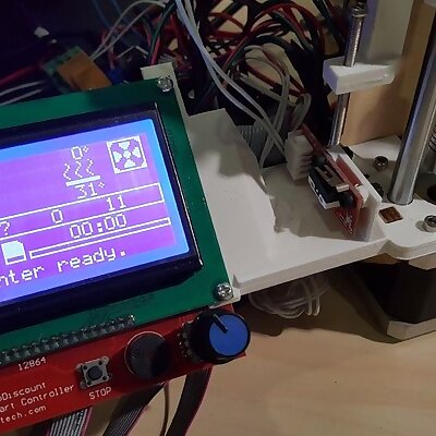 Full Graphic Smart Controller holder for lasercut frame  with optional endstop