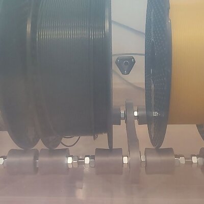 Drybox filament spool rollers