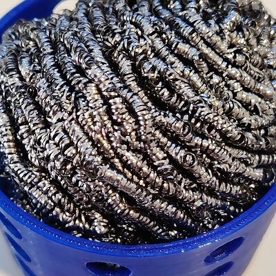 Steel wool scrubber container