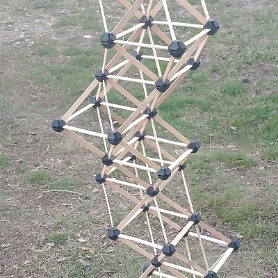 Hub for octet truss popsicle stick structures