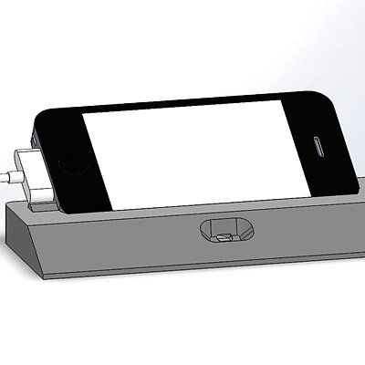 iPhone 4 stand with soundtube and loading possibility