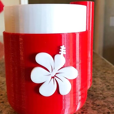 Hibiscus Flower Emblem for SelfWatering Planter by parallelgoods