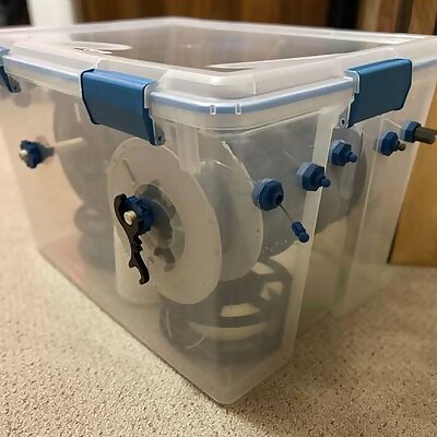 Filament Dry Box  3D Printed Fittings and Parts with Prusa Attachments