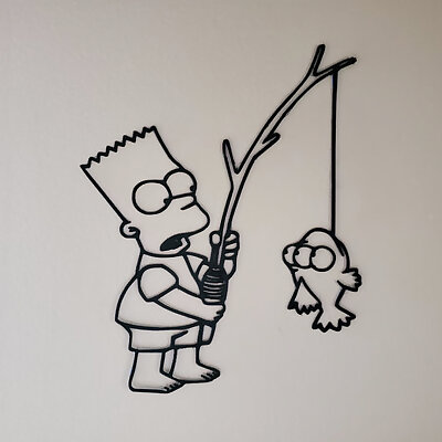 Bart Catches Blinky  Simpsons Wall Art