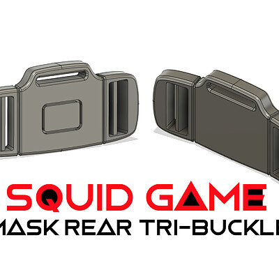 Squid Game Inspired  YKK Rear mask tri buckle