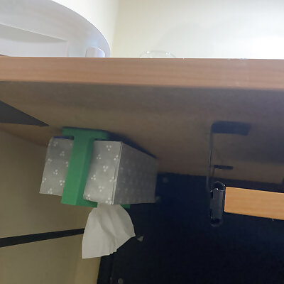 Desk Underside Tissue Box Holder