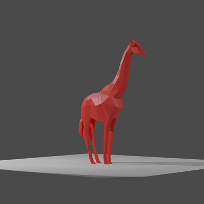 low poly giraffe