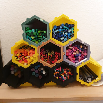 Hexagonal Pen Shelf