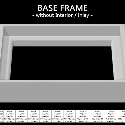 Base Frames without Interior  Inlay