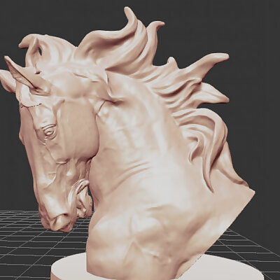 horse bust statue