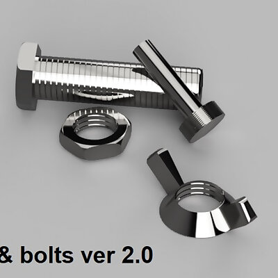 Fusion 360 parametric bolts and nuts