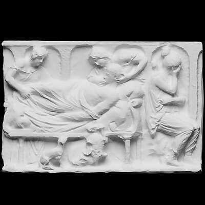 Relief sculpture the death of the Greek hero Meleager