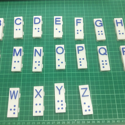 Magnetic Alphabet Braille Brick
