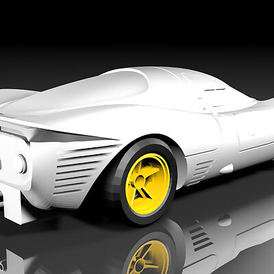 studio di modellazione e stampa 3D su Ferrari 412P 1967