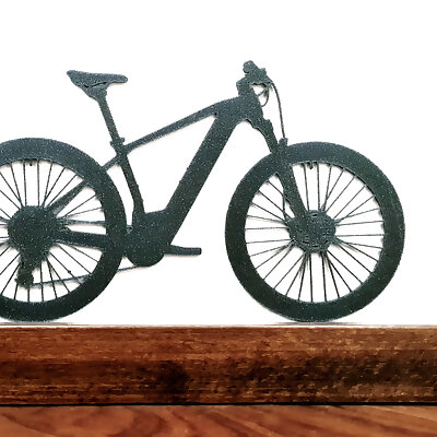 Mountain bike silhouette ornament