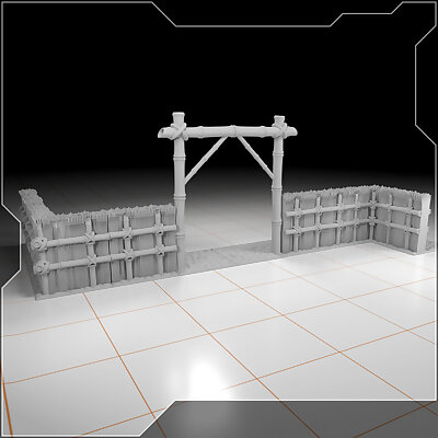 Bamboo terrain for tabletop games  Part II of III  light wall