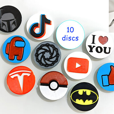 10 DISCS FOR THE SMARTPHONE SUPPORT KEYCHAIN