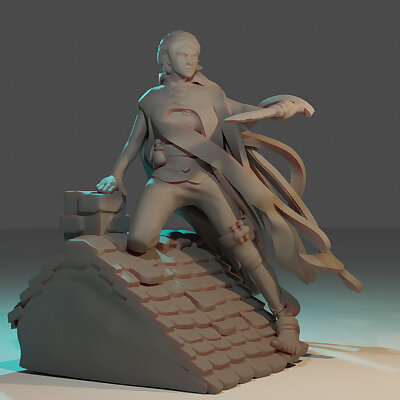 Rooftop Thief Miniature inspired by Mistborn