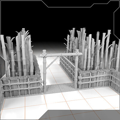 Bamboo terrain for tabletop games  Part III of III  light wall