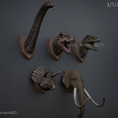 Dinosaurs  Head Wall