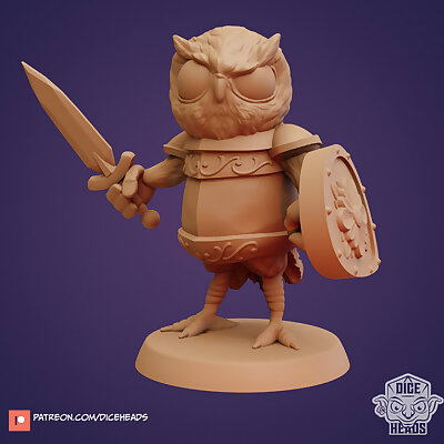 Owl Fighter presupported included FREE MODEL