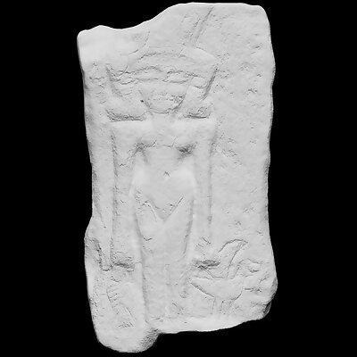 Limestone slab with nude female figure