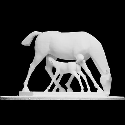 Two horses sculpture