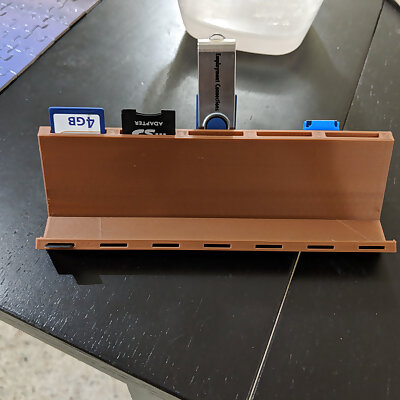 Horizontal Phone Stand With Thumb Drive SD and Micro Sd Holders