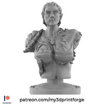 Orc Female Bust for FDM and Presupported for resin