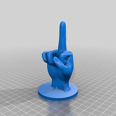 Simplified supportless middle finger