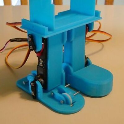 4 servo walking robot base controled by servo tester