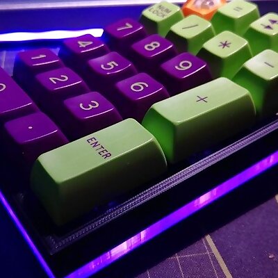 Numpad Case and Plate with Underglow
