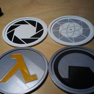 Parametric drinks coaster Halflife Portal makeyourown